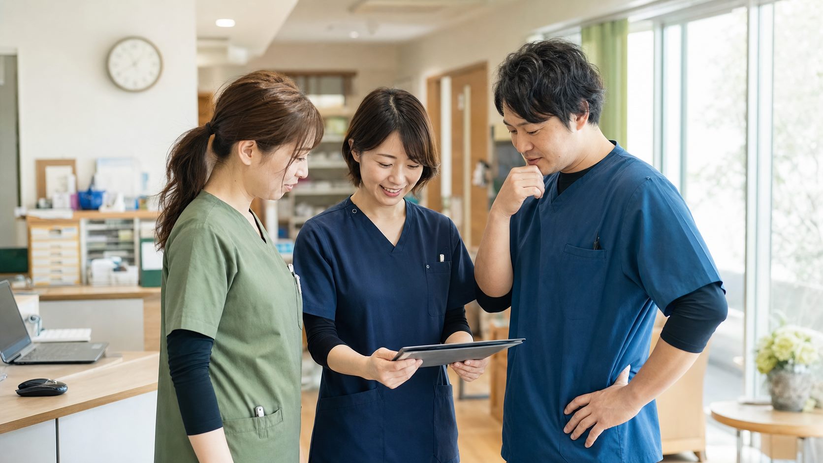スタッフが協力して働く採用イメージ
